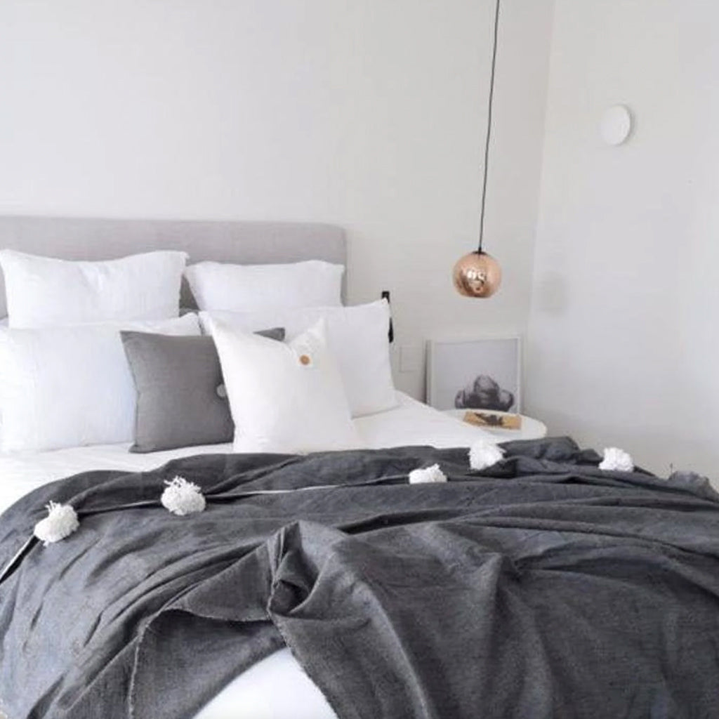 Takla Organic Cotton Pom Poms Blanket