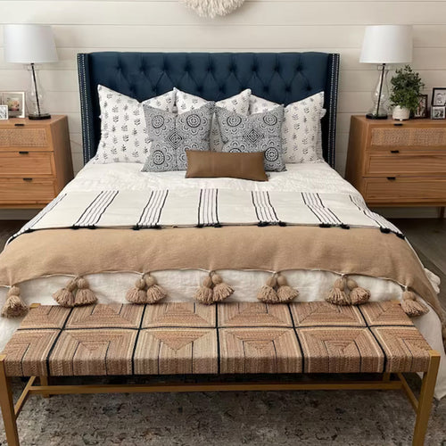 Ayour Organic Cotton Pom Poms Blanket